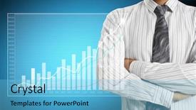  Presentation with financial - Slide deck having euro bank - businessman with financial symbols coming background and a  colored foreground