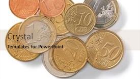  Presentation with euro - Colorful PPT layouts enhanced with euro-coins-isolated-on-white backdrop and a coral colored foreground