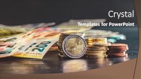  Presentation with black paper - Slides with euro-coins-on-paper-euro background and a dark gray colored foreground