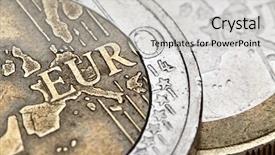  Presentation with super fighter jets - Beautiful PPT theme featuring euro coins super close-up backdrop and a light gray colored foreground