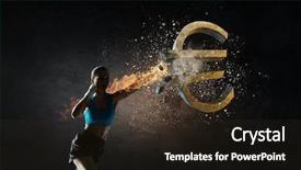  Presentation with concrete ready mix - Slide deck with euro currecy fall mixed media background and a wine colored foreground