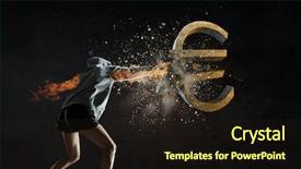  Presentation with concrete ready mix - PPT theme having euro currecy fall mixed media background and a wine colored foreground