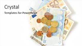  Presentation with currency devaluation rupee - Slide set featuring euro currency background and a white colored foreground