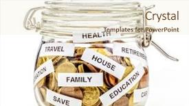  Presentation with classic - Slide set with euro in classic glass jar background and a cream colored foreground