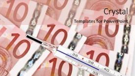  Presentation with heal - Beautiful slides featuring euro money and fever thermometers backdrop and a  colored foreground