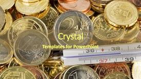  Presentation with heal - Beautiful theme featuring euro money crises backdrop and a coral colored foreground