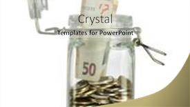  Presentation with bottle - Amazing presentation theme having euro-money-in-a-bottle backdrop and a white colored foreground