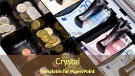  Presentation with euro - Slides consisting of euro money in the till background and a tawny brown colored foreground
