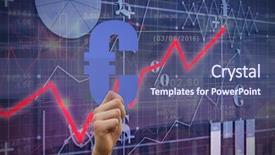  Presentation with euro - Cool new theme with euro sign against red arrow backdrop and a ocean colored foreground