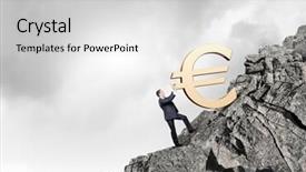  Presentation with euro - Cool new slides with euro sign up the hill backdrop and a  colored foreground