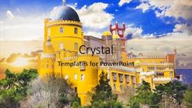  Presentation with europe - Beautiful slides featuring tourism lisbon - most beautiful castles of europe backdrop and a yellow colored foreground