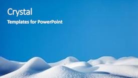  Presentation with 20 year work anniversary - Slides with europe alps ski resort blue background and a teal colored foreground