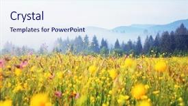  Presentation with green hills - Beautiful PPT theme featuring europe artistic picture beauty world backdrop and a sky blue colored foreground