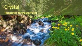  Presentation with forest stream - Amazing presentation theme having europe artistic picture beauty world backdrop and a tawny brown colored foreground