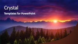  Presentation with sunlight - PPT theme featuring europe beauty world creative collage background and a navy blue colored foreground