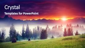  Presentation with sunlight - Beautiful presentation theme featuring europe beauty world creative collage backdrop and a navy blue colored foreground