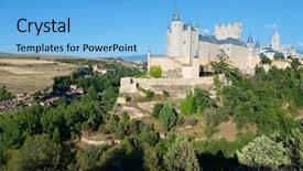  Presentation with seafood paella from spain recipe - Cool new slide deck with europe cities - alcazar of segovia castilla leon backdrop and a  colored foreground