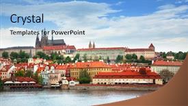  Presentation with view of rotterdam city - Audience pleasing theme consisting of europe cities - view of prague city backdrop and a  colored foreground