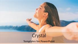  Presentation with luxury travel - Amazing PPT theme having europe cruise santorini travel free backdrop and a coral colored foreground