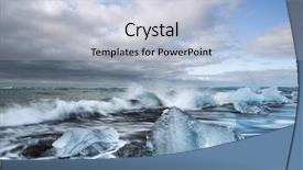  Presentation with sand ocean - Colorful presentation design enhanced with europe ice on the black backdrop and a  colored foreground