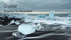  Presentation with sand ocean - PPT theme consisting of europe ice on the black background and a  colored foreground