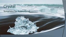  Presentation with iceberg - Slide deck consisting of europe iceberg on the black background and a  colored foreground