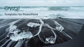  Presentation with sand ocean - PPT layouts enhanced with europe iceberg on the black background and a  colored foreground