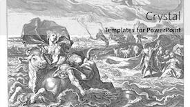  Presentation with jupiter - PPT theme having europe-is-carried-away background and a light gray colored foreground