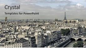  Presentation with paris ausflug - Presentation consisting of europe lansdcape france - paris cityscape background and a  colored foreground