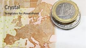  Presentation with euro zone - Audience pleasing PPT theme consisting of europe map - euro zone backdrop and a coral colored foreground