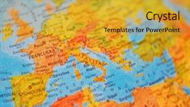  Presentation with illuminated - Amazing presentation theme having europe map - illuminated school education world globe backdrop and a gold colored foreground