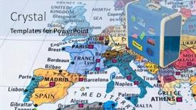  Presentation with europe - Audience pleasing slide deck consisting of europe-map-and-case backdrop and a light blue colored foreground