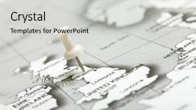  Presentation with route - PPT layouts featuring europe maps - map route marked background and a light gray colored foreground