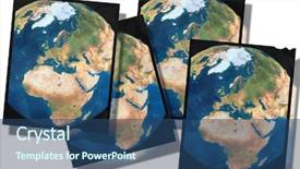  Presentation with planet mars and earth - Presentation enhanced with europe middle east map - planet earth multiple view background and a ocean colored foreground