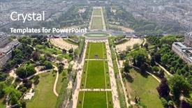  Presentation with eiffel tower paris france - Cool new slides with europe palace france - paris view from eiffel tower backdrop and a gray colored foreground