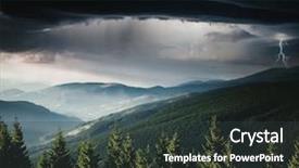  Presentation with remote - Cool new slide set with europe picture of wild area backdrop and a dark gray colored foreground