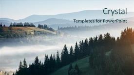  Presentation with earth day - Theme having europe picture of wild area background and a sky blue colored foreground