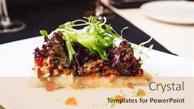  Presentation with ratatouille - Audience pleasing presentation theme consisting of european bass branzino with spicy ratatouille backdrop and a yellow colored foreground