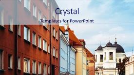  Presentation with old antique pottery pottery old - Cool new slide deck with european cities - antique building view in old backdrop and a sky blue colored foreground