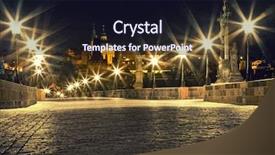  Presentation with lanterns - Theme with european cities - charles bridge in prague background and a wine colored foreground