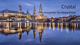  Presentation with tourism river philippines - Colorful slide set enhanced with european cities - dresden germany above the elbe backdrop and a teal colored foreground