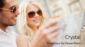  Presentation with data mining data minig concept - PPT theme with european cities - summer holidays dating and tourism background and a coral colored foreground