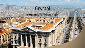  Presentation with aerial - PPT theme consisting of european colonization - aerial view of passeig de background and a light blue colored foreground