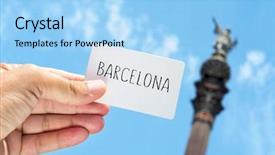  Presentation with columbus - Amazing slide deck having european colonization - closeup of the hand backdrop and a light blue colored foreground