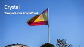  Presentation with colon - Slide deck featuring european colonization - spanish flasg plaza colon monument background and a teal colored foreground