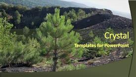  Presentation with volcanic eruption sopka klyuchevskoy volcano - Colorful PPT theme enhanced with european colonization - young pines colonize a old backdrop and a tawny brown colored foreground