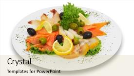  Presentation with slice of decorated cake - Colorful slides enhanced with first row football - sport arena seats stadium seats backdrop and a tawny brown colored foreground