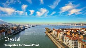  Presentation with country - PPT theme consisting of european-exotic-portugalete-the-famous background and a dark gray colored foreground