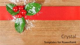  Presentation with holly - Audience pleasing PPT layouts consisting of european-holly-ilex-aquifolium backdrop and a coral colored foreground