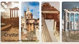  Presentation with forum - PPT theme enhanced with european imperalism - collage of historical views background and a coral colored foreground